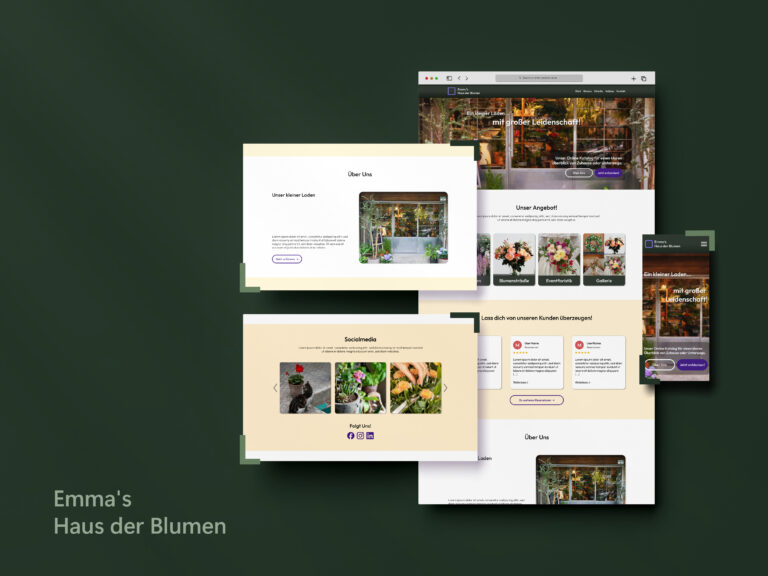 Emma's Haus der Blumen - Portfolio Preview Bild Mock Up