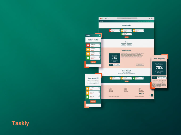 Taskly - Portfolio Preview Mock Up